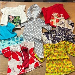 Lot of Handmade doll clothes - fits 18” doll